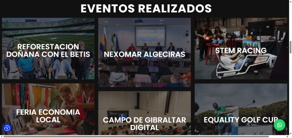 Web de Marla Global Events, proyecto desarrollado por Manuel Camacho
